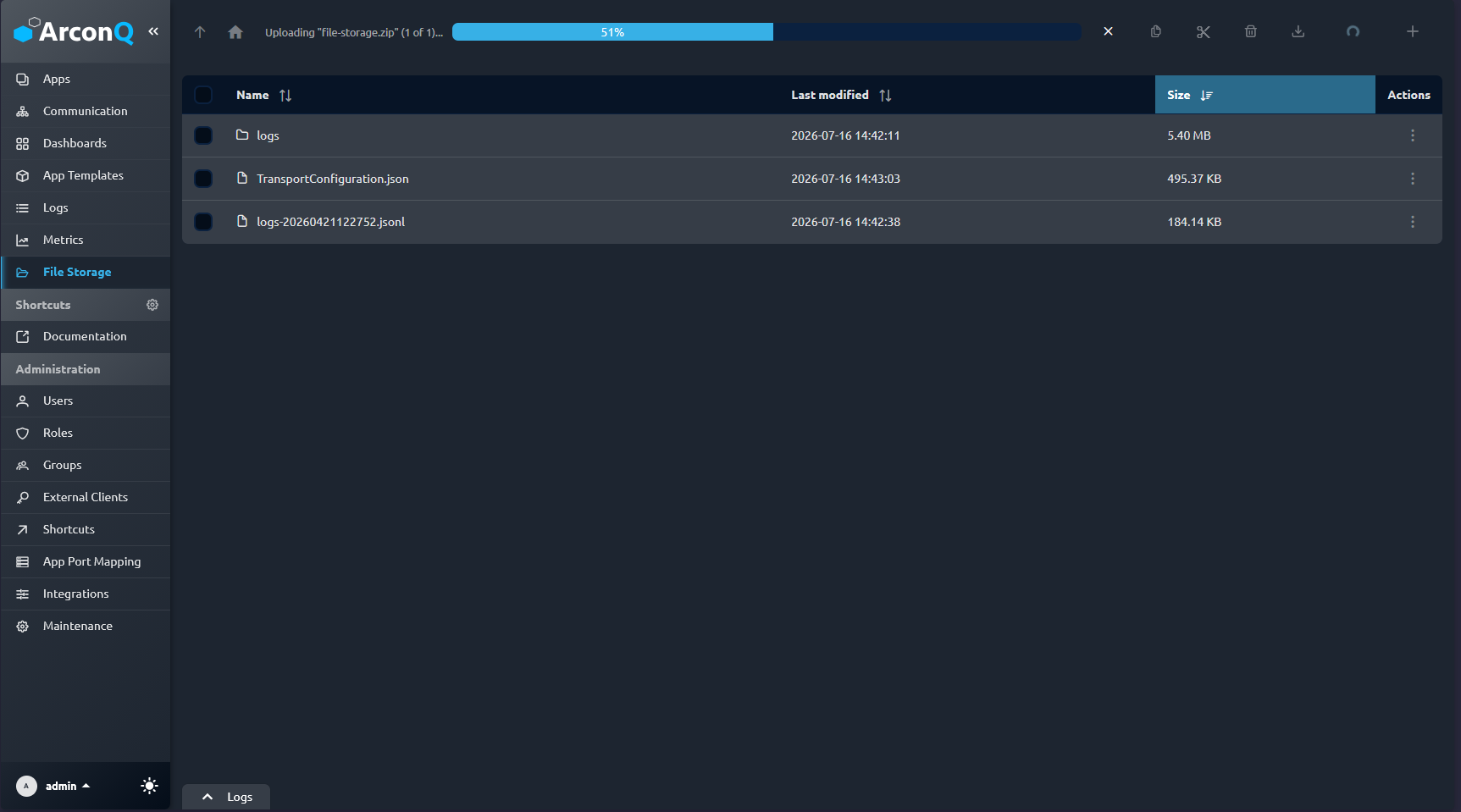 Uploading files with progress