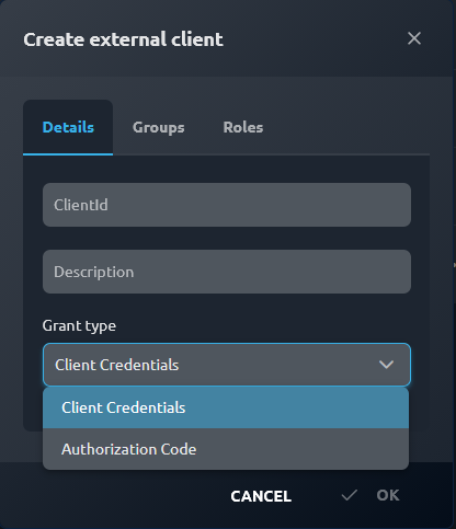 Create external client