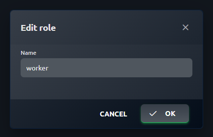 Edit role view