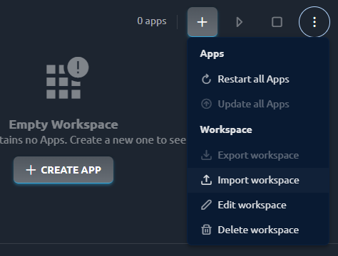 Import a workspace
